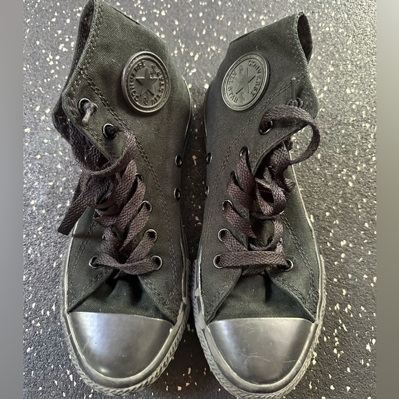 Converse All-Star Hi Sneaker - Little Kid Black Size 3 - Picture 2 of 5